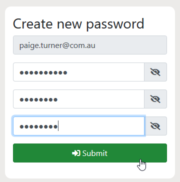 Enter New Password Help