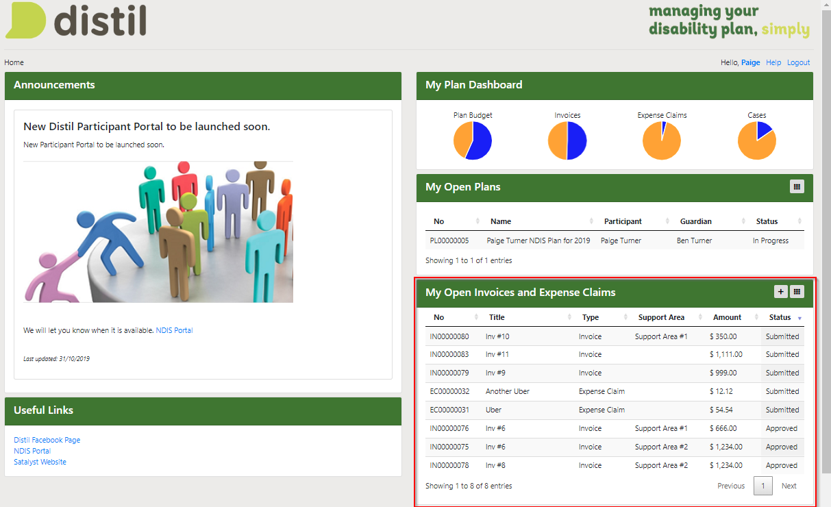 Upload Invoice or Expense Claim Via Home Page Help